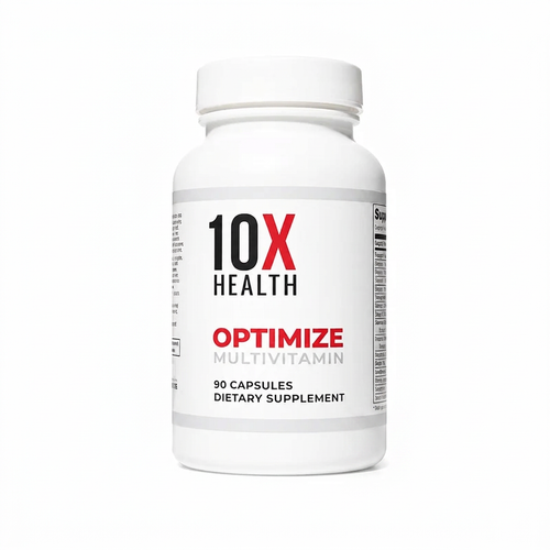 One 10X Health Optimize bottle on a white background