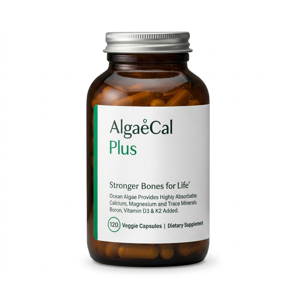 One AlgaeCal Plus jar on a white background