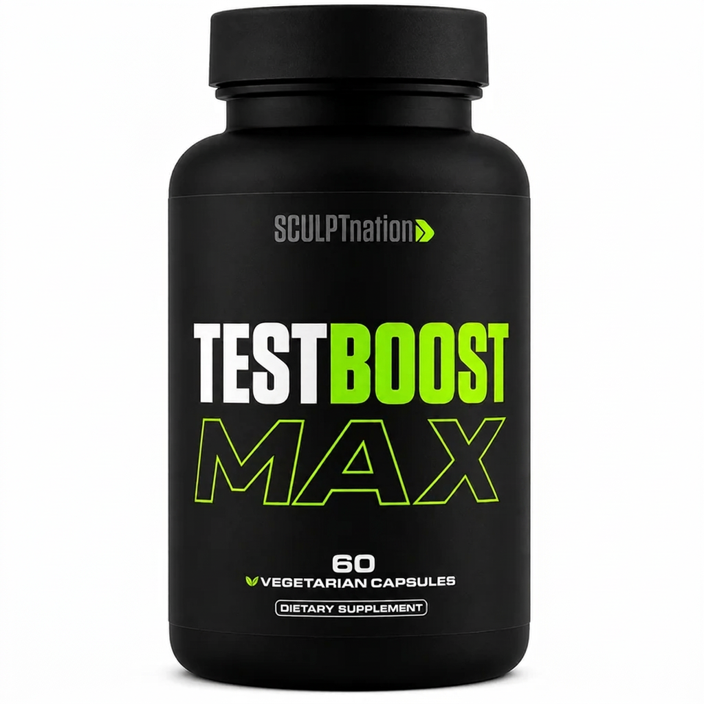 One TestBoost Max bottle on a white background