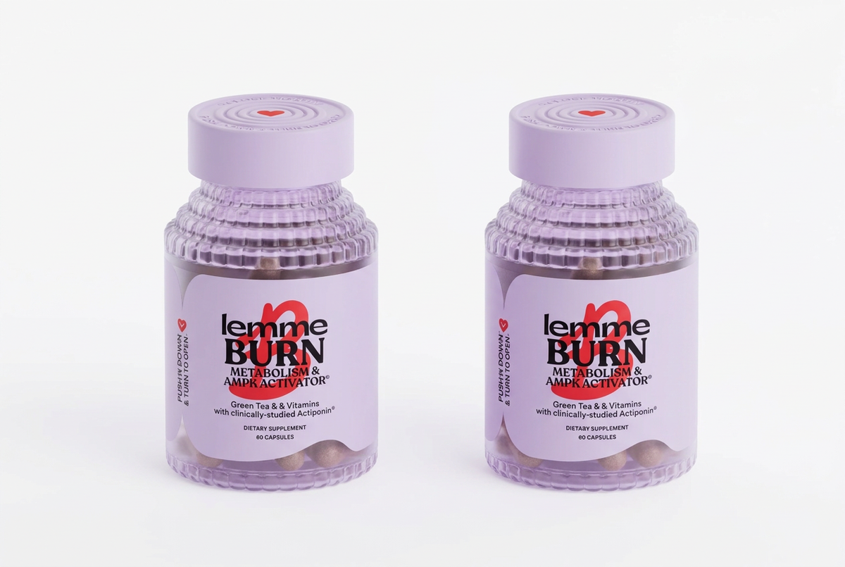 Two Lemme Burn jars side by side on a white background