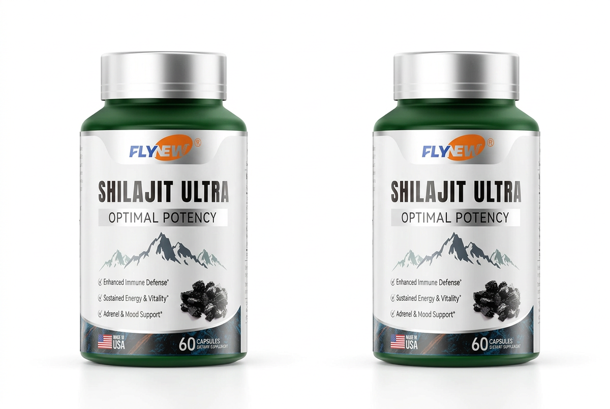 Two Shilajit Ultra bottles side by side on a white background