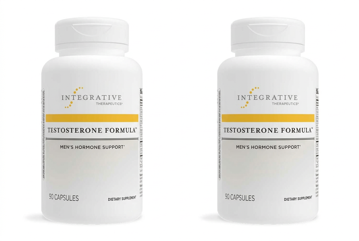 Two Testosterone Formula bottles side by side on a white background